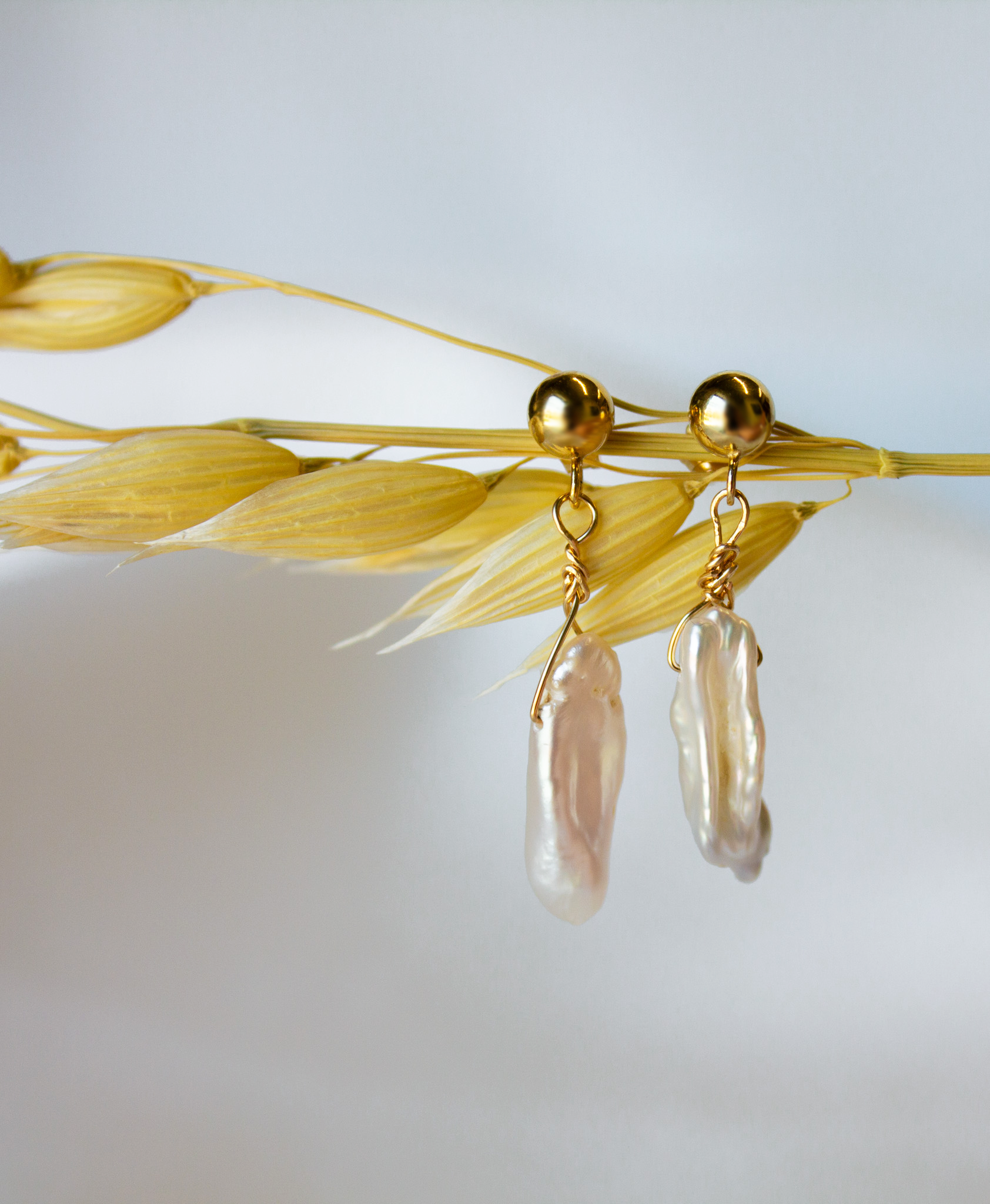 Hailey Jane, Keshi Pearl Drop Earrings-1