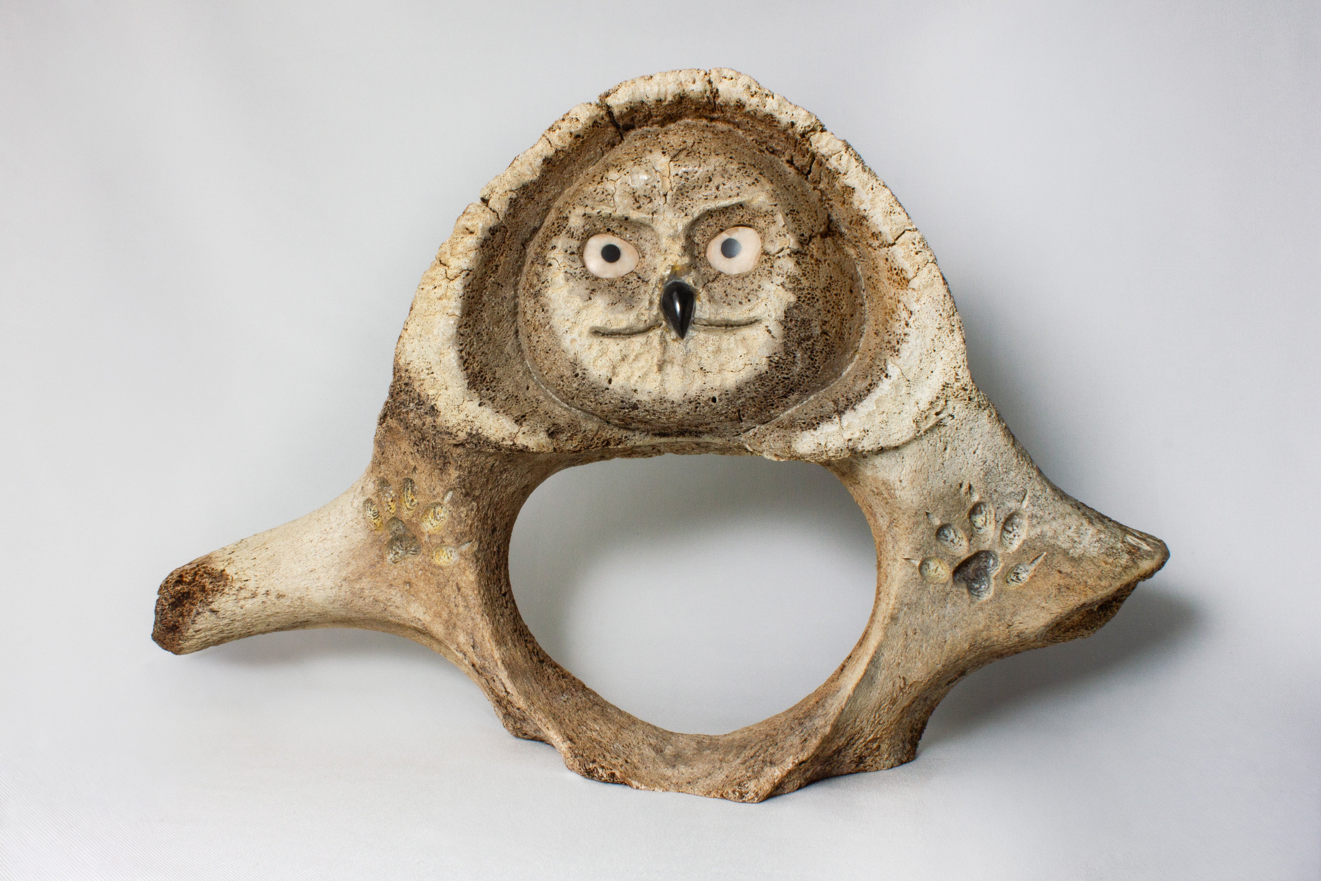 Janus Faced Vertebrae, Manasie Akpaliapik (Inuit, Arctic Bay)-1