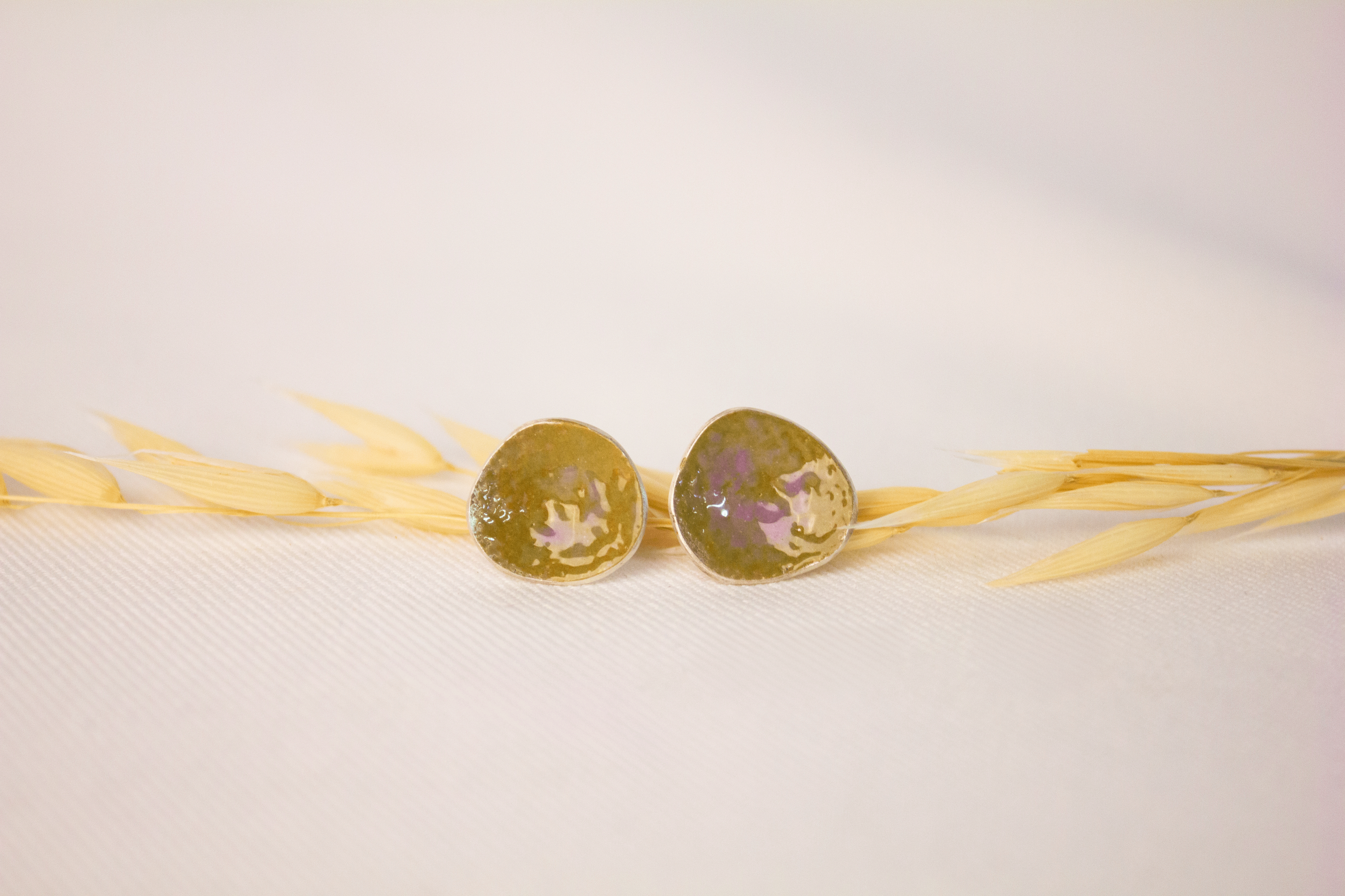 Galili Ellis, Colourful Enamel Stud Earrings-3