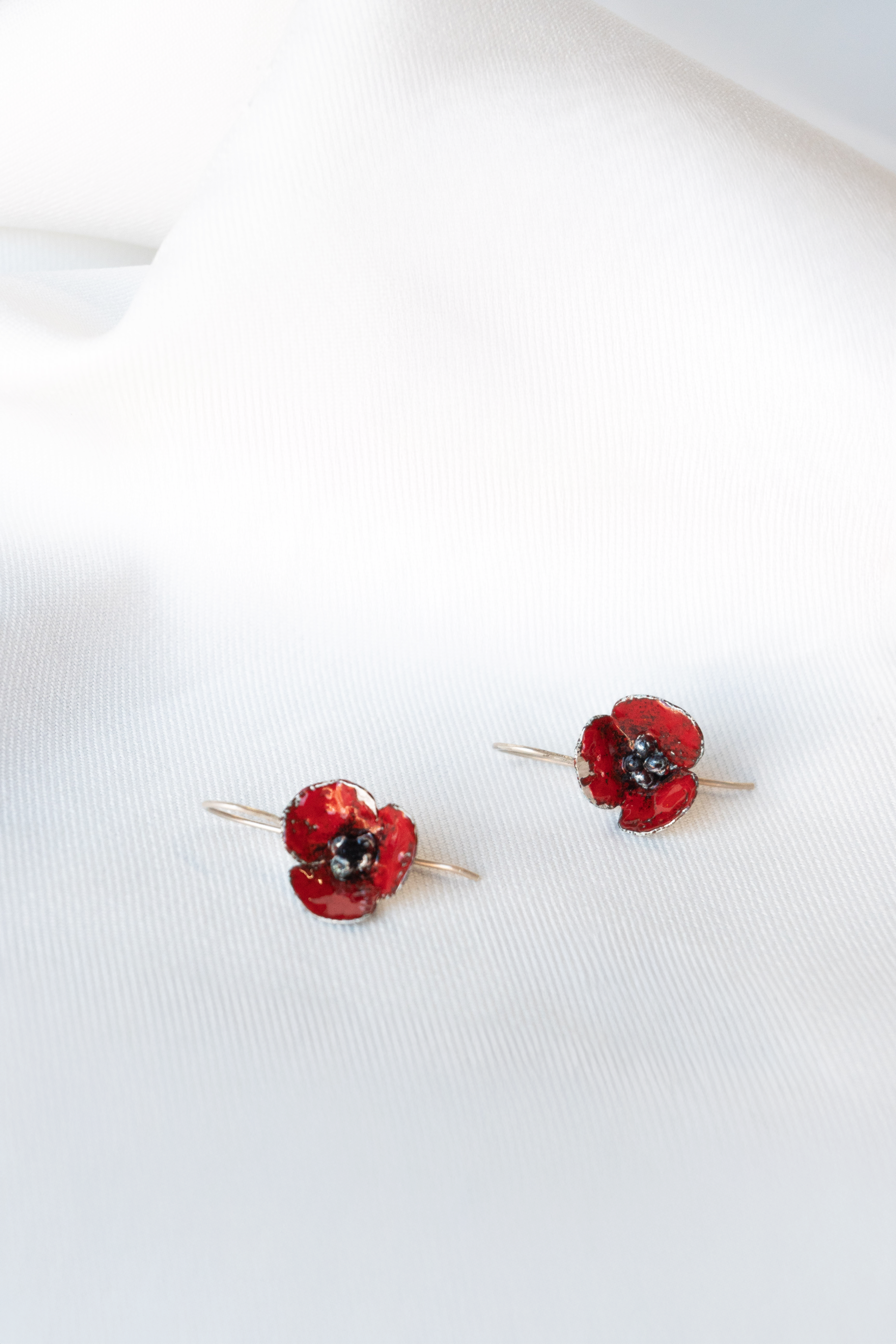 Galili Ellis, Enamel Poppy Earrings
