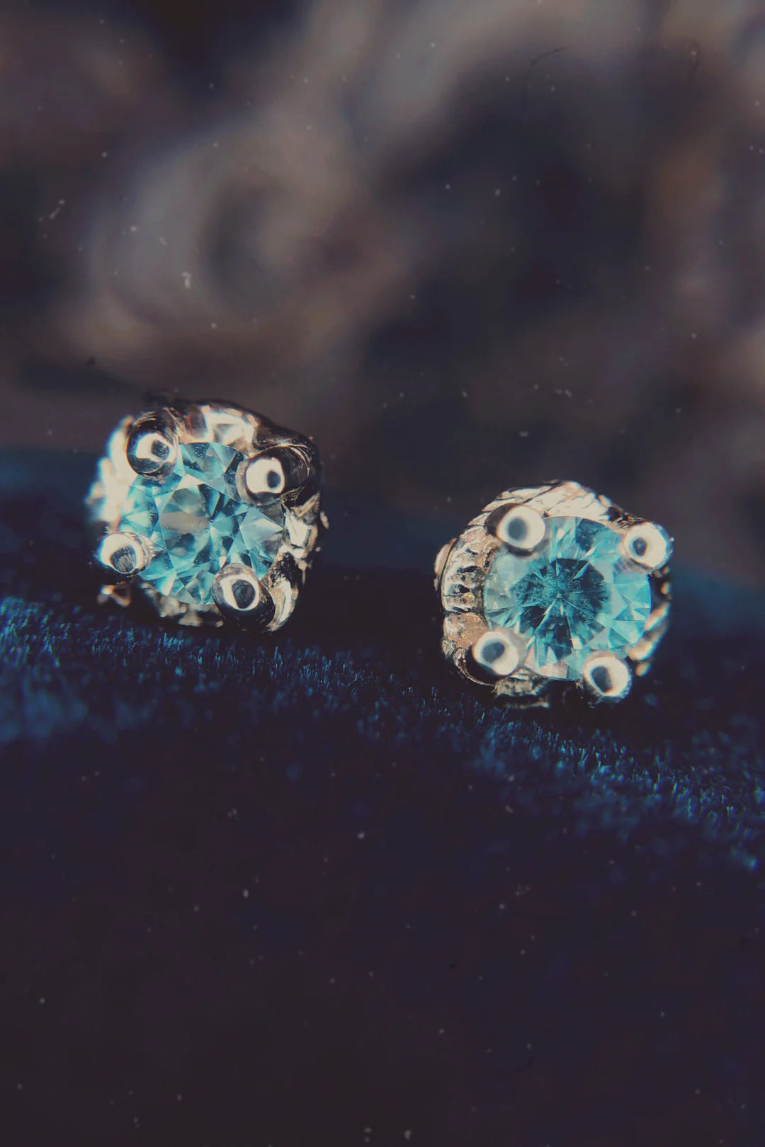 RYHN, Montana Sapphire Round Studs