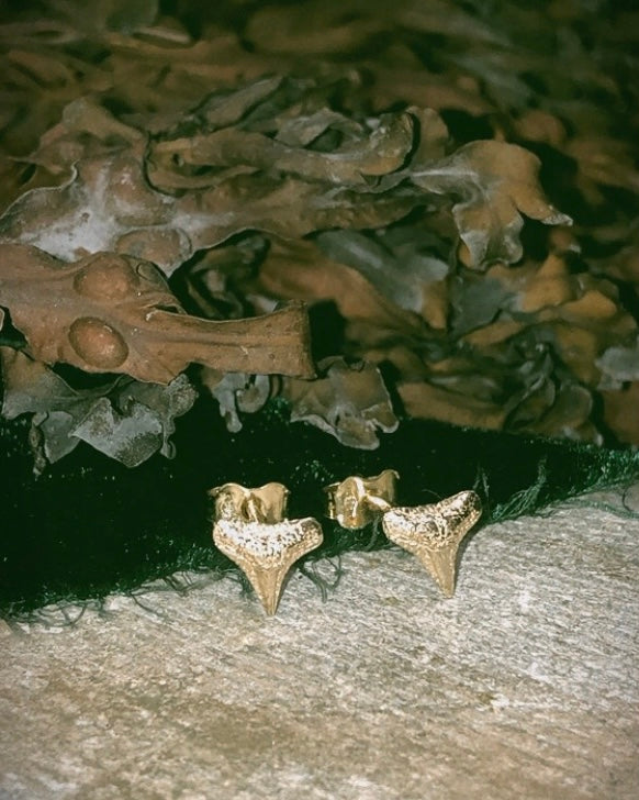 RYHN, Gold Shark Teeth Studs