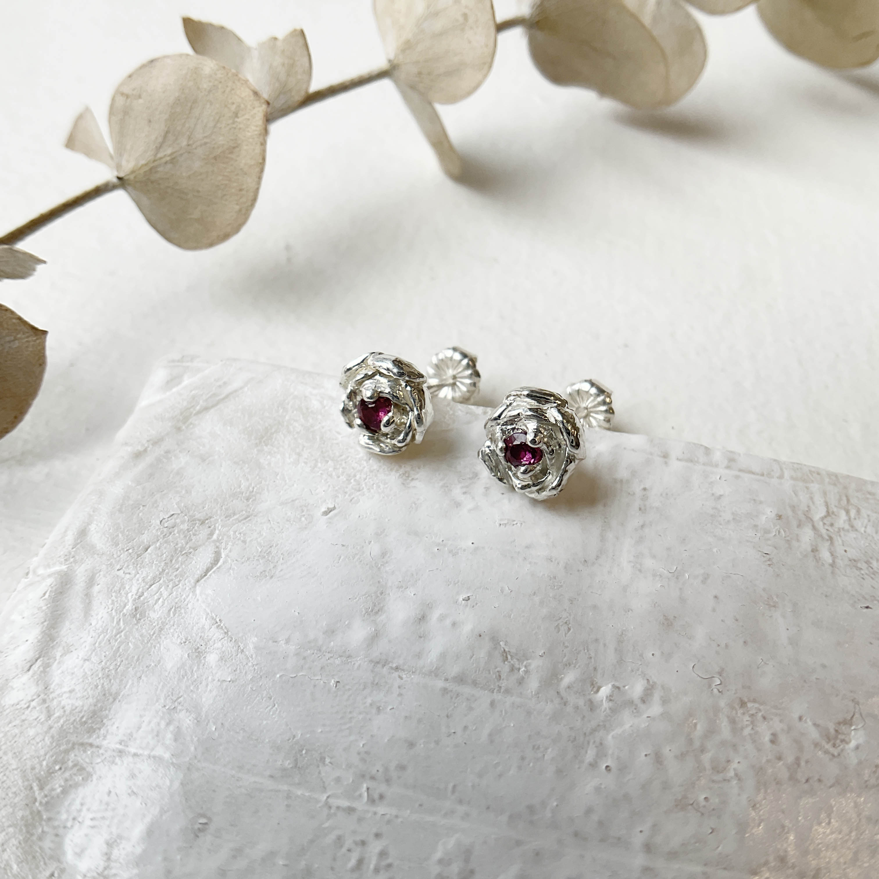 Kathryn Rebecca, Peony Stud Earrings