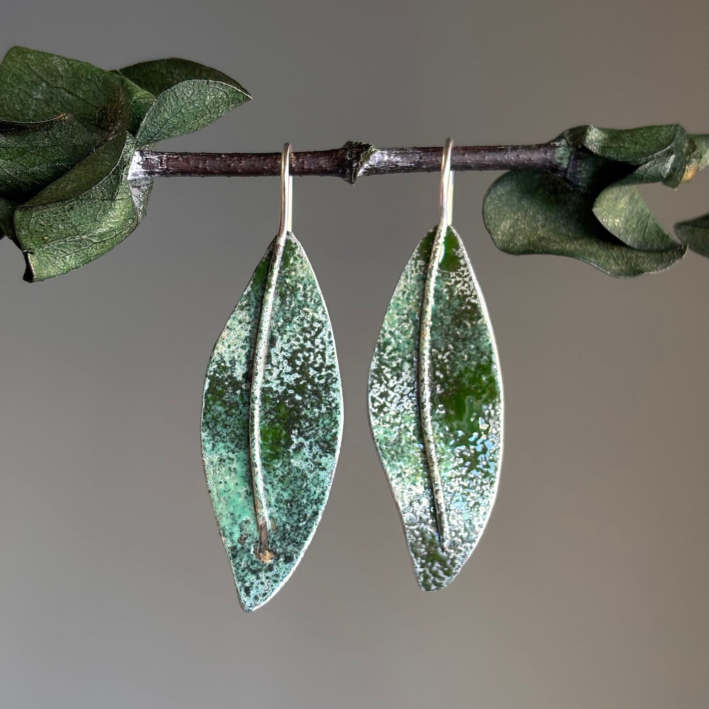 Galili Ellis, Sage Leaf Earrings