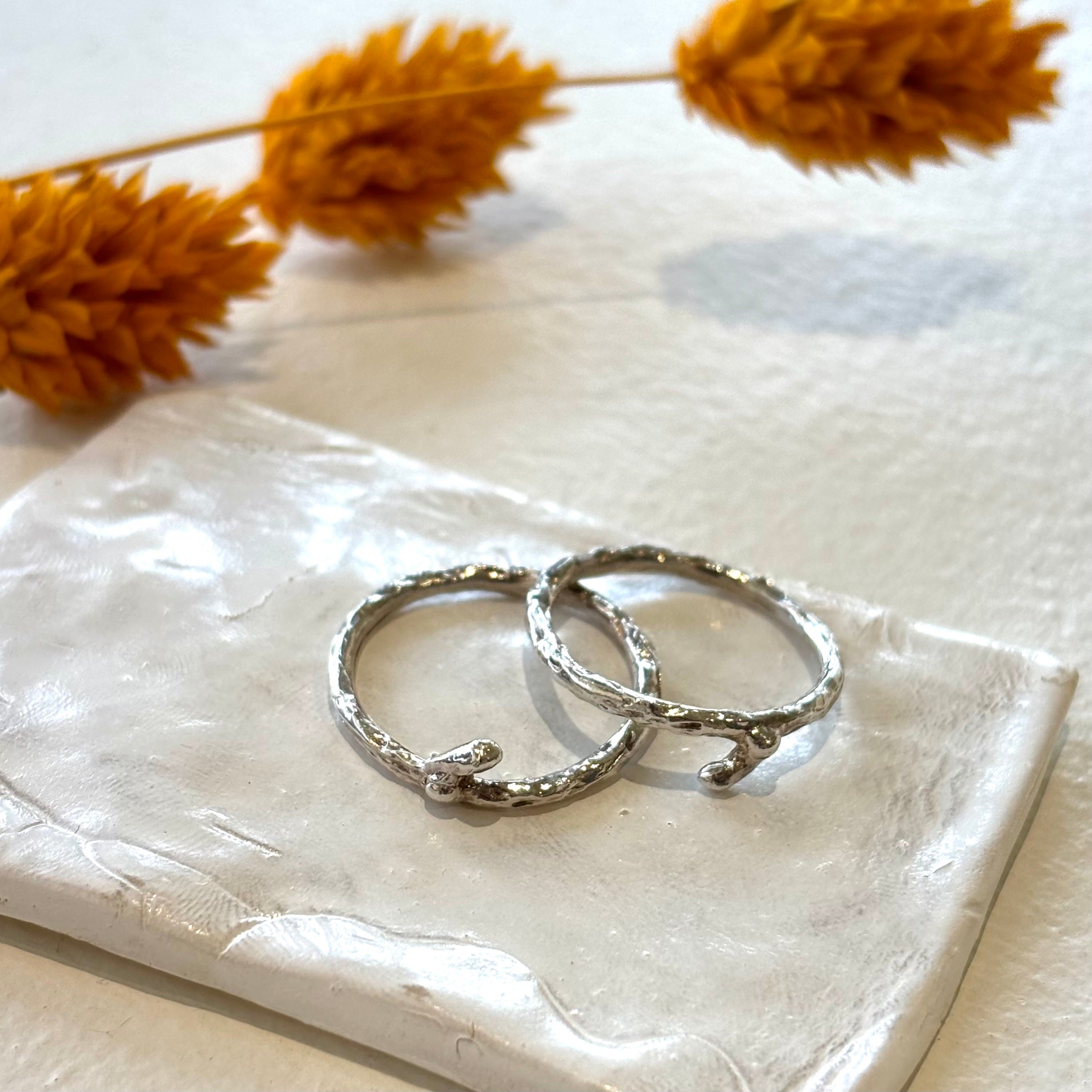Kathryn Rebecca, Silver Stacking Branch Rings