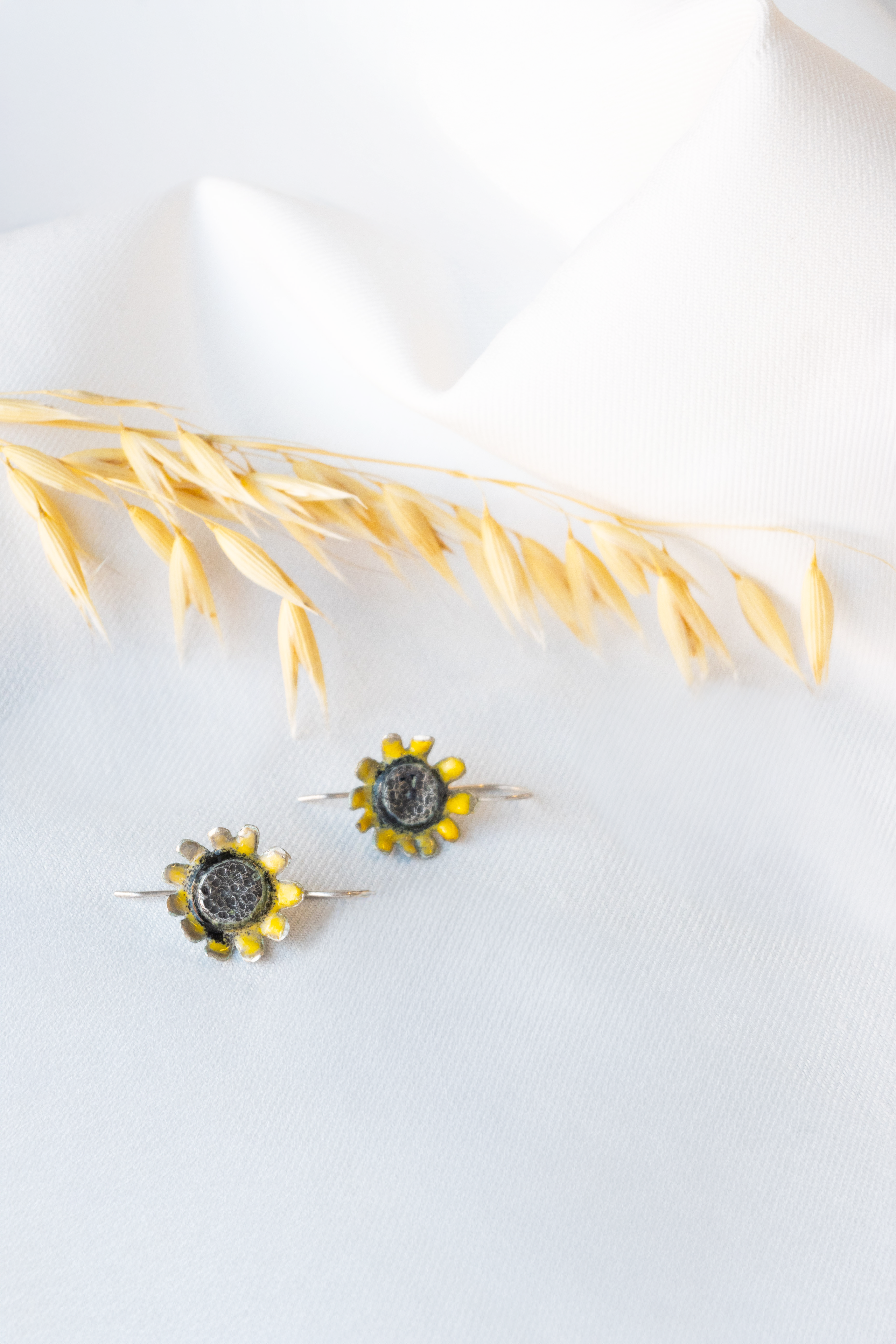 Galili Ellis, Enamel Sunflower Earrings