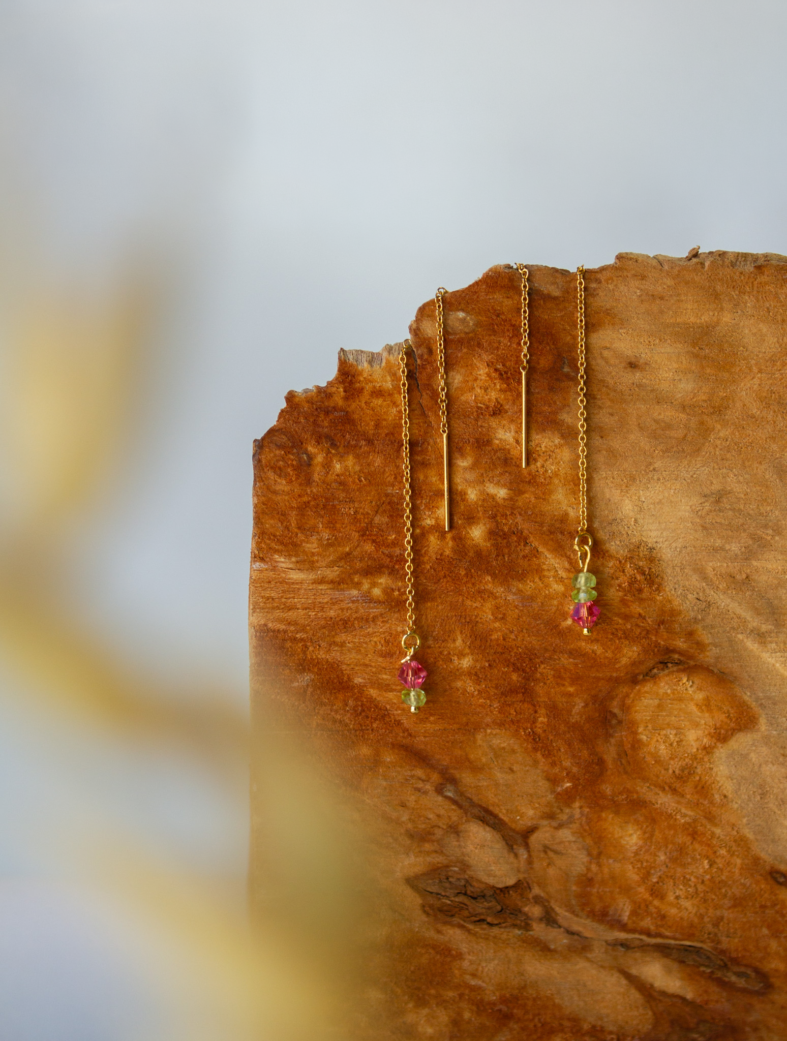 Hailey Jane, Gemstone Threader Earrings-2