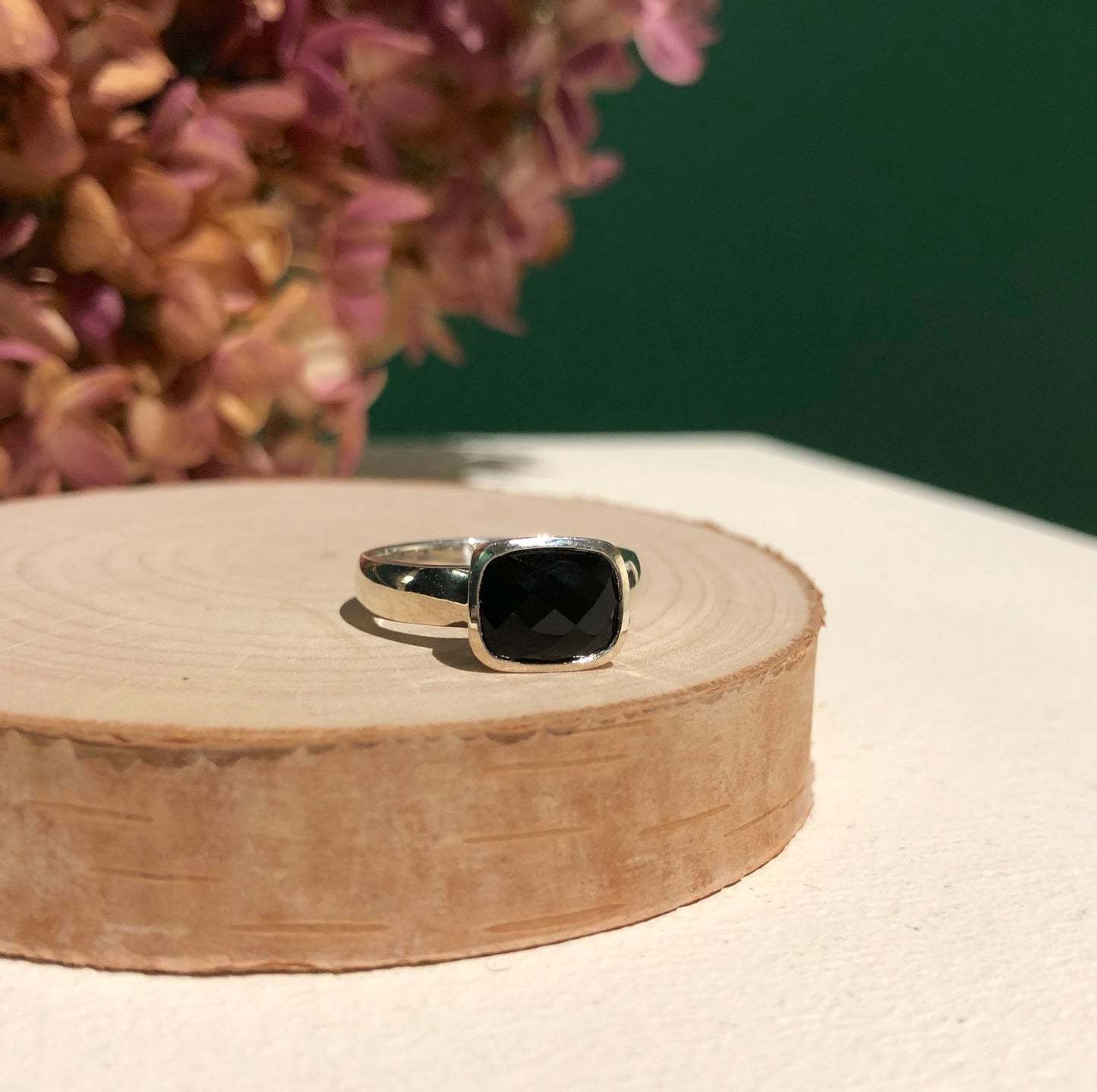 Andrea Mueller, Onyx Cushion Cut Ring