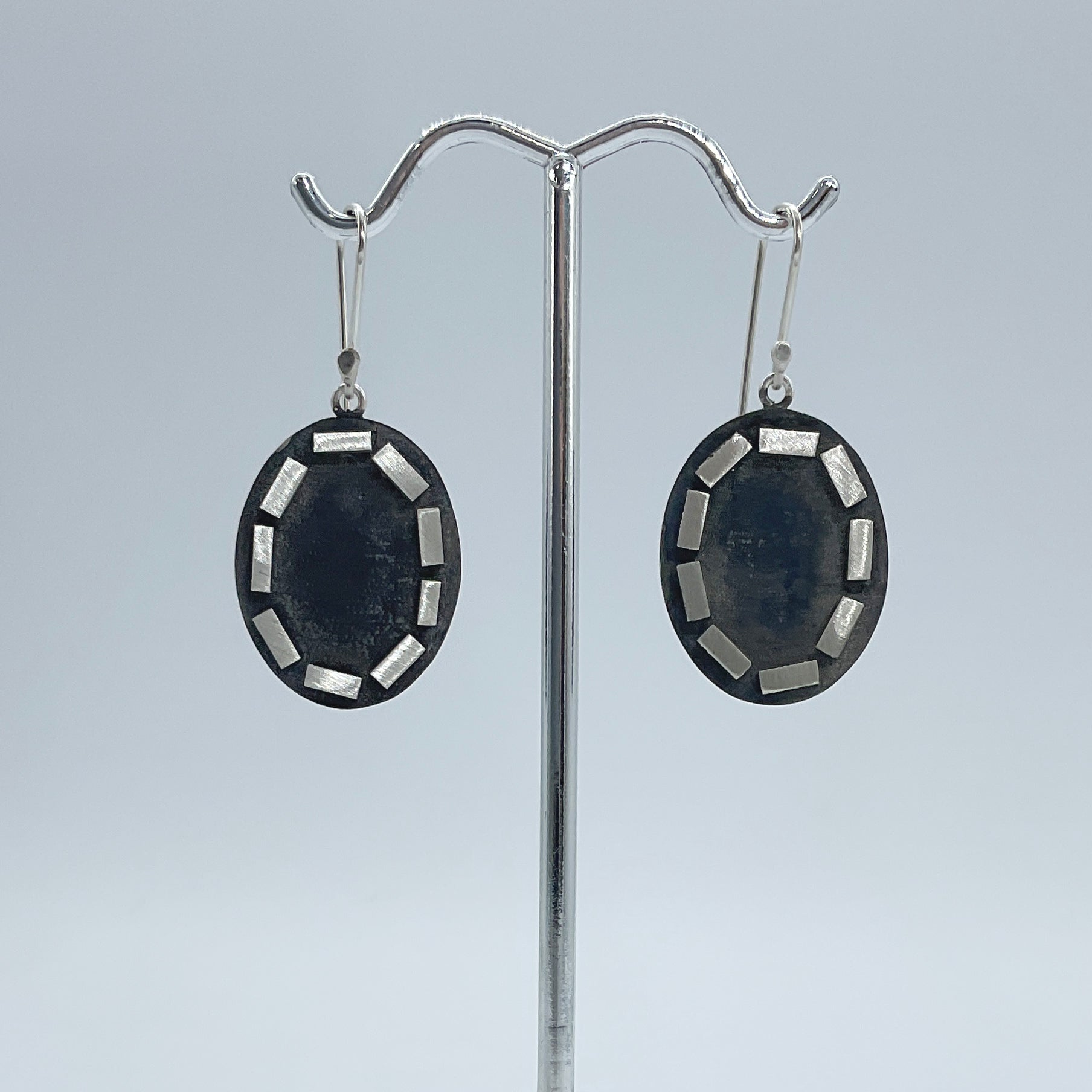 Andrea Mueller, Stitch Series Oval Earrings