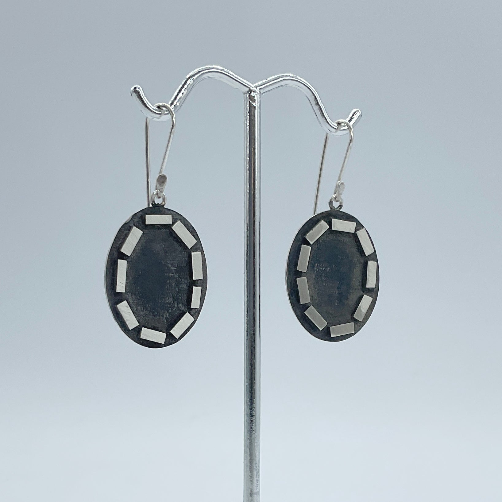 Andrea Mueller, Stitch Series Oval Earrings